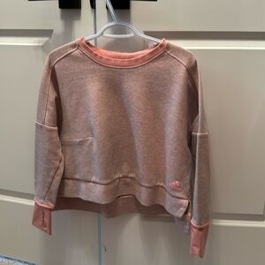 Adorable peach blush heather tone cropped Adidas sweatshirt size medium.